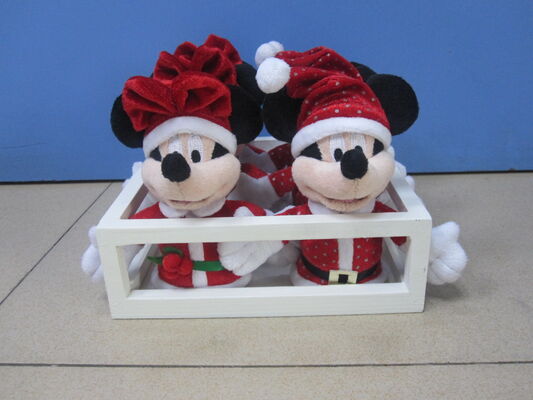 10cm Full Set Original Family Disney Soft Toys in Tray For Christmas