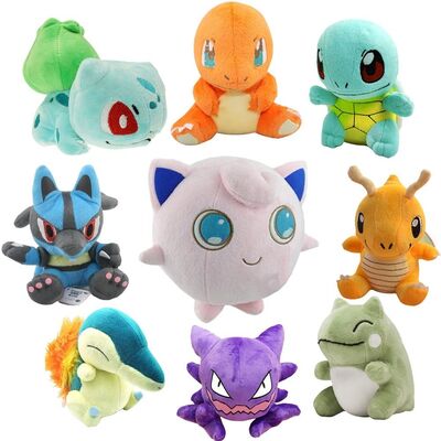 New Cartoon Characters Pokemon Stuffed Plush Toys 8inch For Crane Vending Toy Machine
