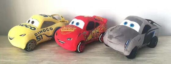 Red Original Disney Roadster Racers Cars Toys 3 Stuffed Cartoon Plush Toys For Baby Playing