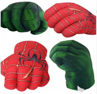 Super man Plush Paw Gloves Hand Puppet stuffed Animal Plush Toys