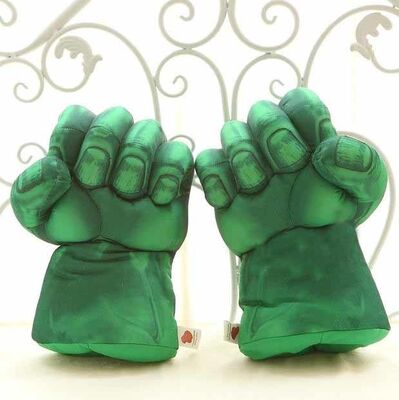 Super man Plush Paw Gloves Hand Puppet stuffed Animal Plush Toys
