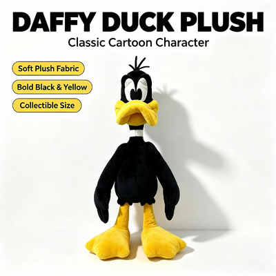 Đồ chơi nhồi bông Daffy Duck Disney Looney Tunes với 100% bông PP