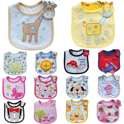 Green Newborn Baby Bibs / Baby Boy Bibs / Baby Girl Bibs with Cute Donkey