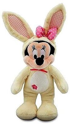 Customized Stuffed Animals Easter Mickey Mouse Bunny Plush Toys in Brown / Off white