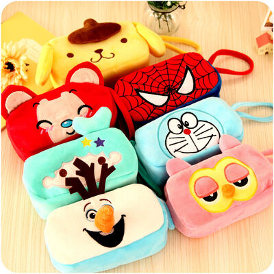Frozen Olaf Cartoon Plush Pencil Pouch , Animal Zipper Pencil Pouch