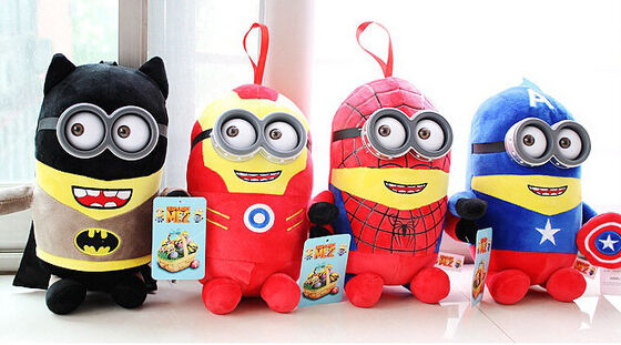 Despicable me 3 Minions with 3D eye / Avengers Plush Toys / Super Hero Super man , Batchman , Iron Man ,spiderman