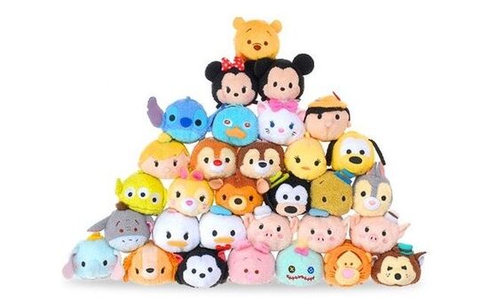 Hot Disney Tsum Tsums Collection Plush Toys For Mobile Phone Screen Cleaner Keychain Bag