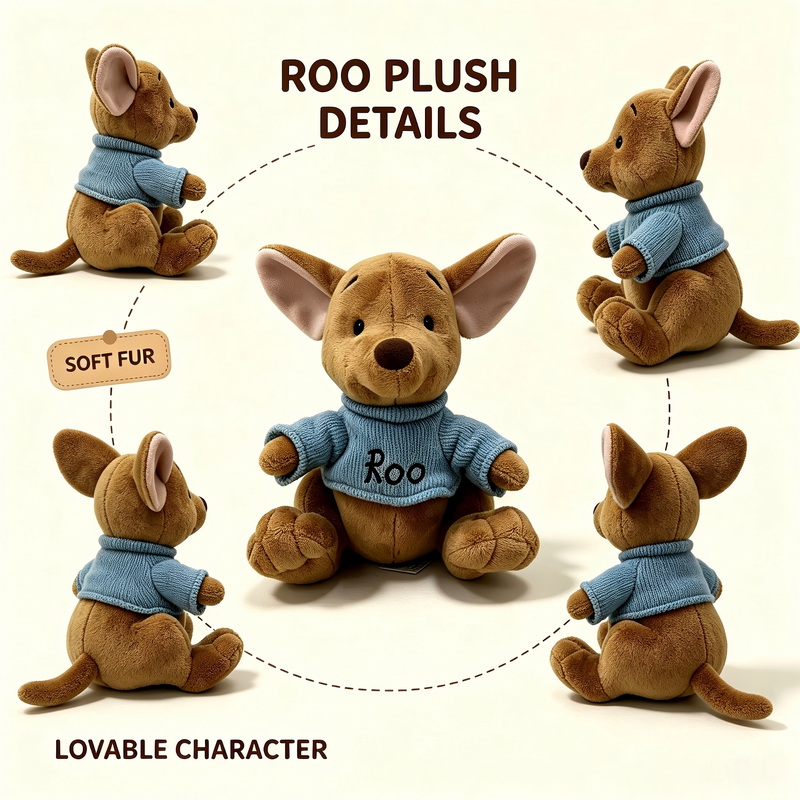 Đồ chơi nhồi bông Disney Winnie Pooh Roo Chất liệu mềm mại dễ thương